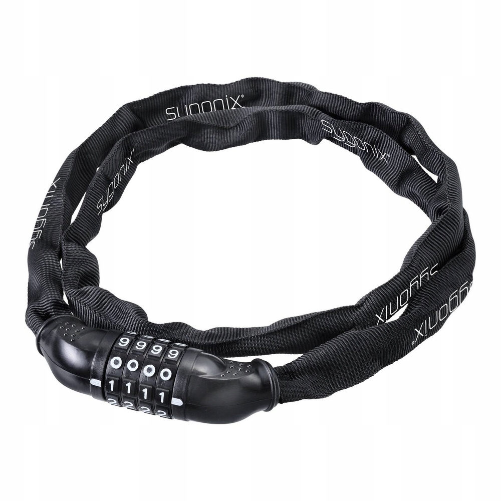 Zapięcie rowerowe ŁAŃCUCH 1 metr zabezpieczenie roweru ZAMEK kodowy Sygonix