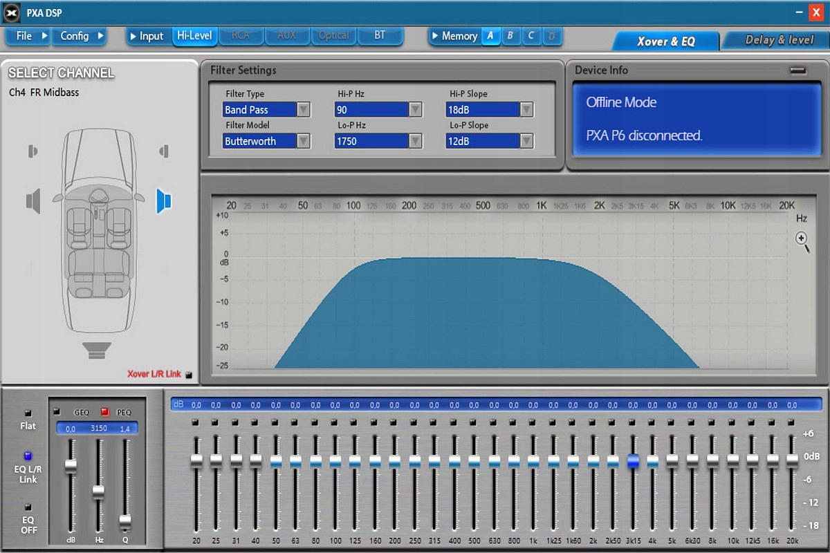 Procesor DSP Excursion 6 kanałów wzmacniacz BT