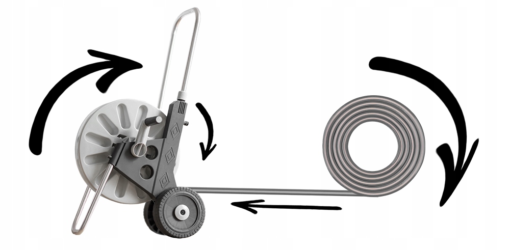 WÓZEK ALU WĄŻ OGRODOWY 4-WARSTWOWY 1/2 50 METRÓW BEST POLSKA ZRASZACZ KPL