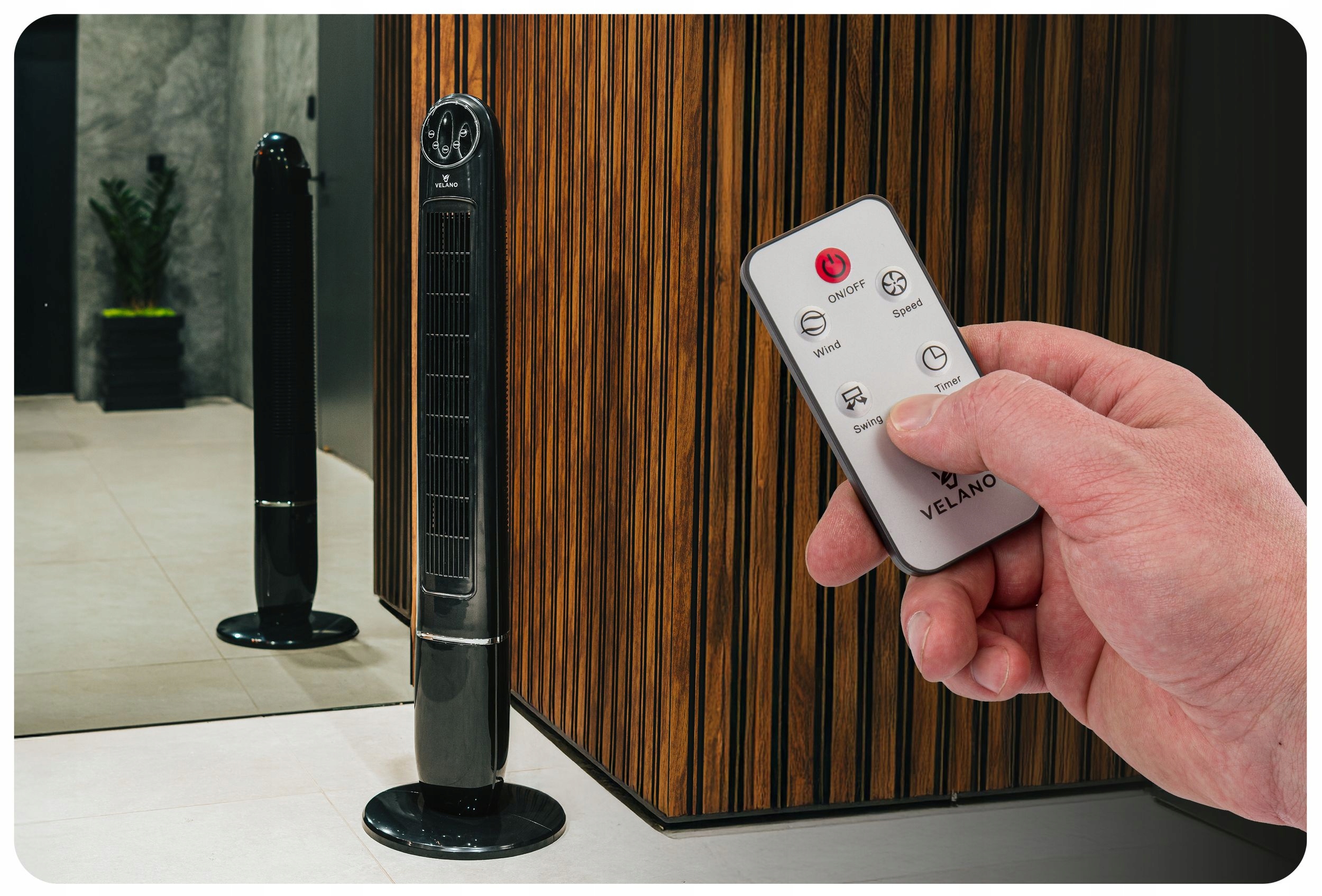 Wentylator PODŁOGOWY kolumnowy OSCYLACJA timer PILOT REGULACJA prędkości