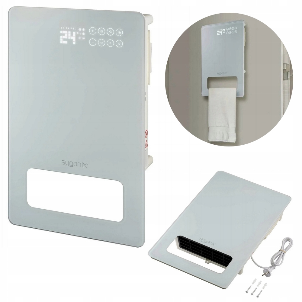 Grzejnik ścienny 2000W 3 tryby grzania REGULACJA temperatury 230V Sygonix