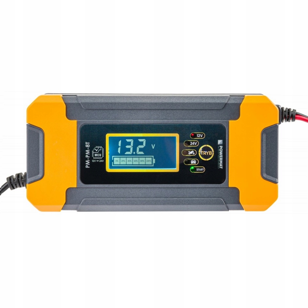 Prostownik mikroprocesorowy akumulatorowy 12V 24V 8A AUTOMATYCZNE ładowanie