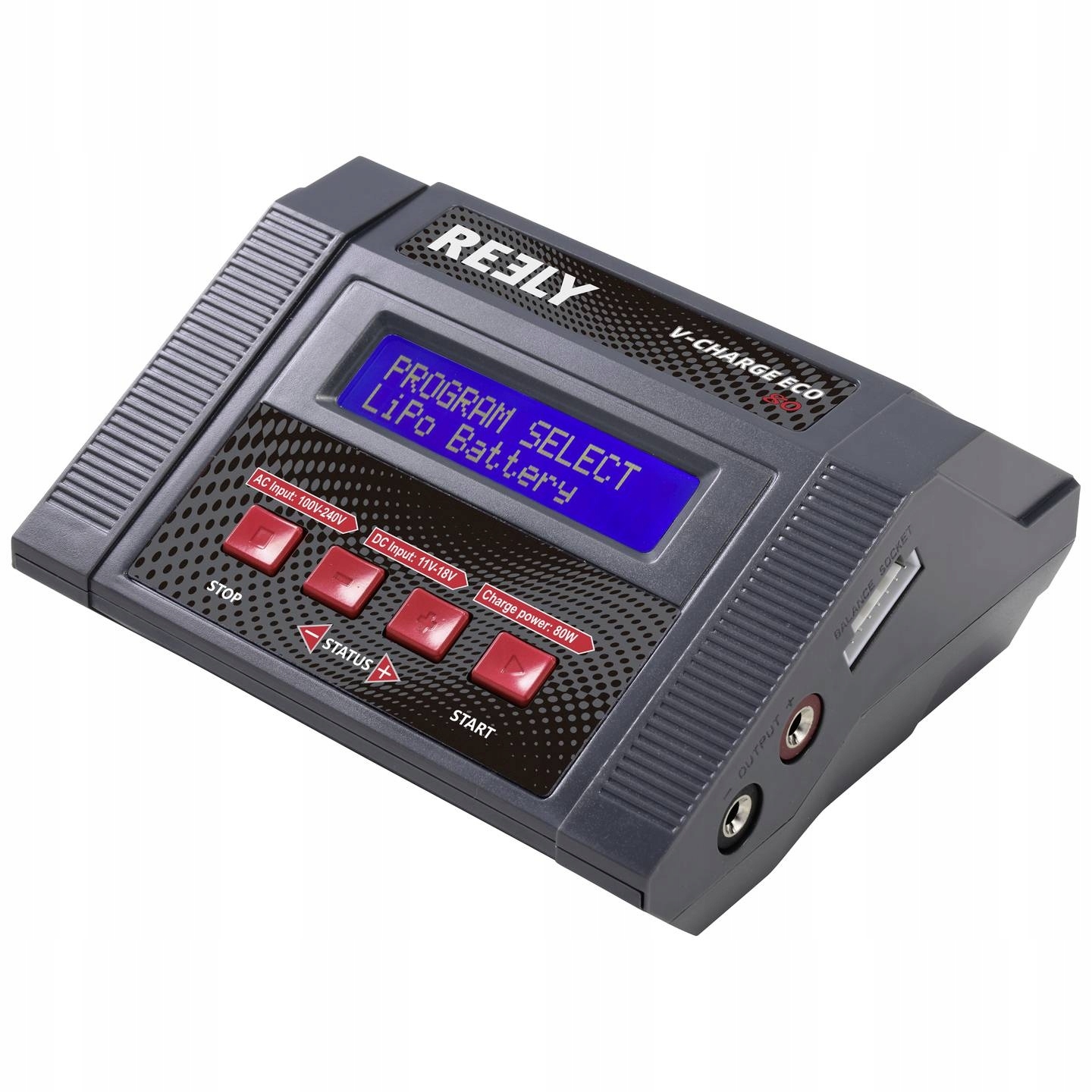 Ładowarka MODELARSKA wielofunkcyjna do akumulatorów LiPo 80W 10A Reely