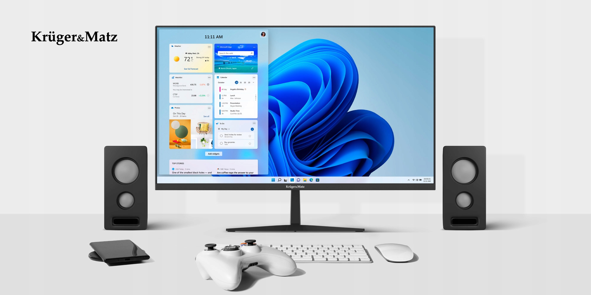 Monitor FULL HD IPS 24 cale WLED KrugerMatz HDMI DisplayPort 100Hz