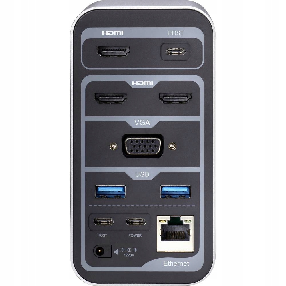 Stacja dokująca USB C HUB ADAPTER RJ45 Przejściówka HDMI