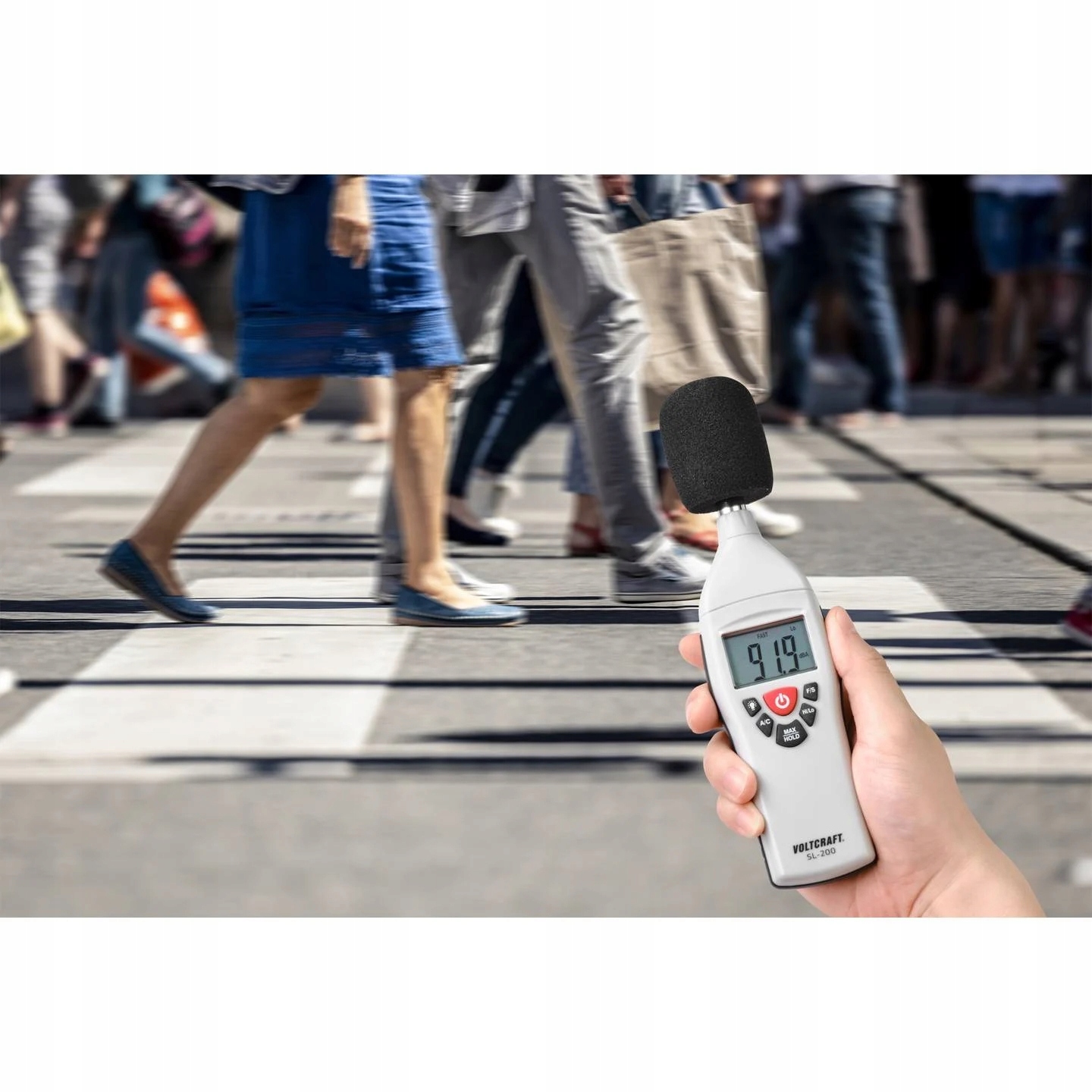 Decybelomierz MIERNIK dźwięku SONOMETR 130 dB 8 kHz VOLTCRAFT