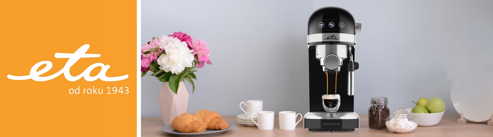 EKSPRES do kawy ETA Coffito ciśnieniowy 20 bar 1465W spienianie MLEKA