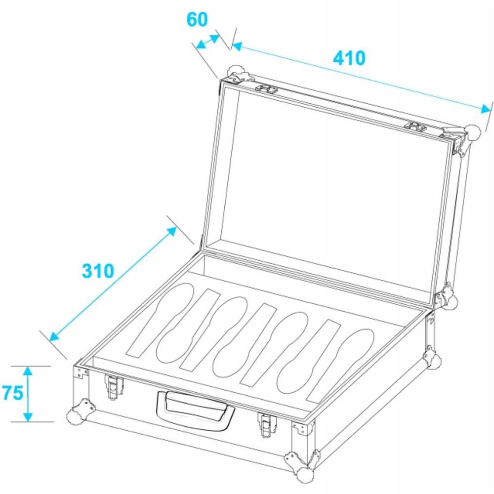 Pojemnik na mikrofon WALIZKA na 7 mikrofonów
