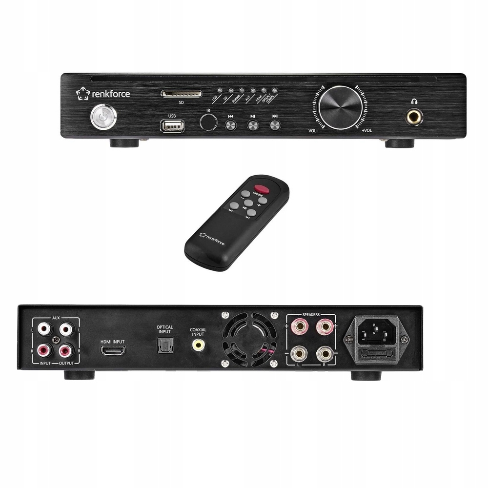 Wzmacniacz HiFi Bluetooth USB SD Pilot 2x 100W