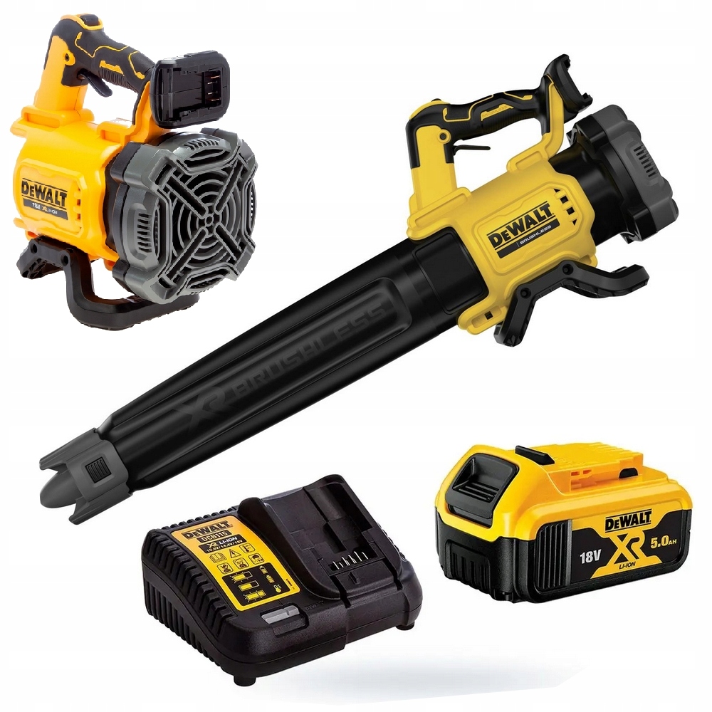Dmuchawa do liści AKUMULATOROWA 18V 5Ah bezprzewodowa DeWalt ładowarka