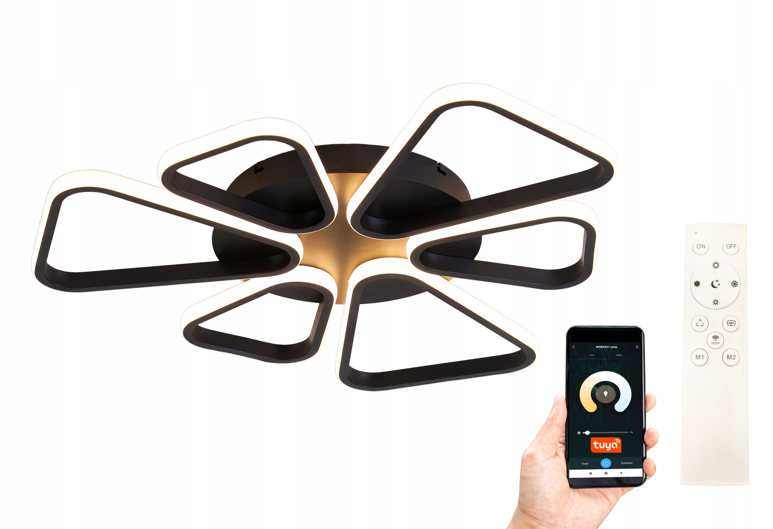 Lampa NICEA VI Wifi sufit PLAFON żyrandol 68cm LED Tuya Wobako