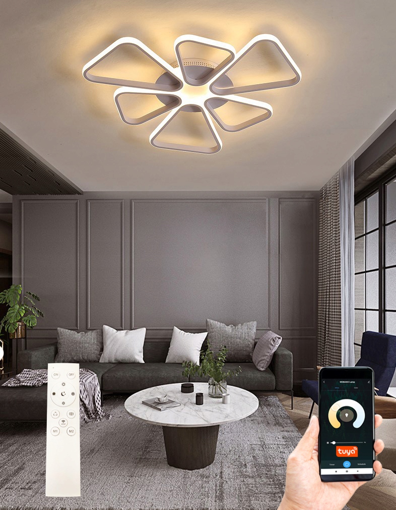 Lampa NICEA VI Wifi sufit PLAFON żyrandol 68cm LED Tuya Wobako