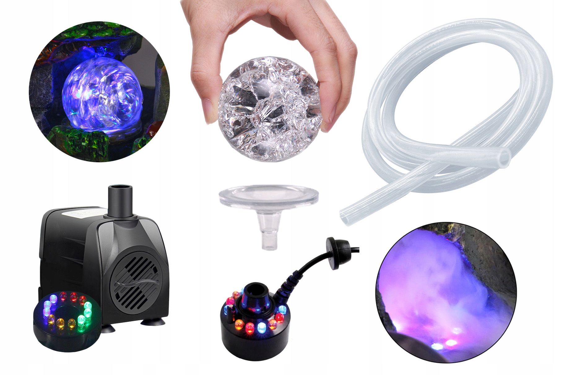 POMPKA DO FONTANNY H=150cm KULA WĄŻ GENERATOR MGŁY