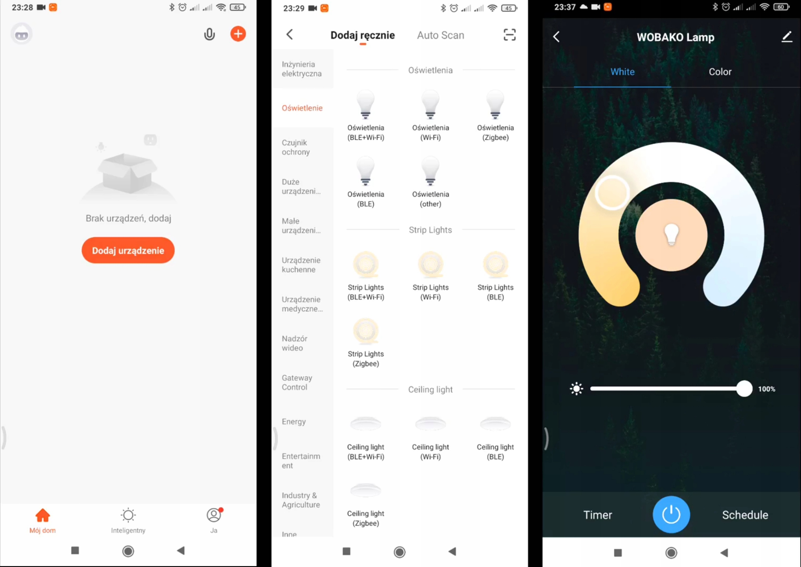 Lampa HELSINKI II sufit kwadrat żyrandol Smart Home LED Tuya Wobako