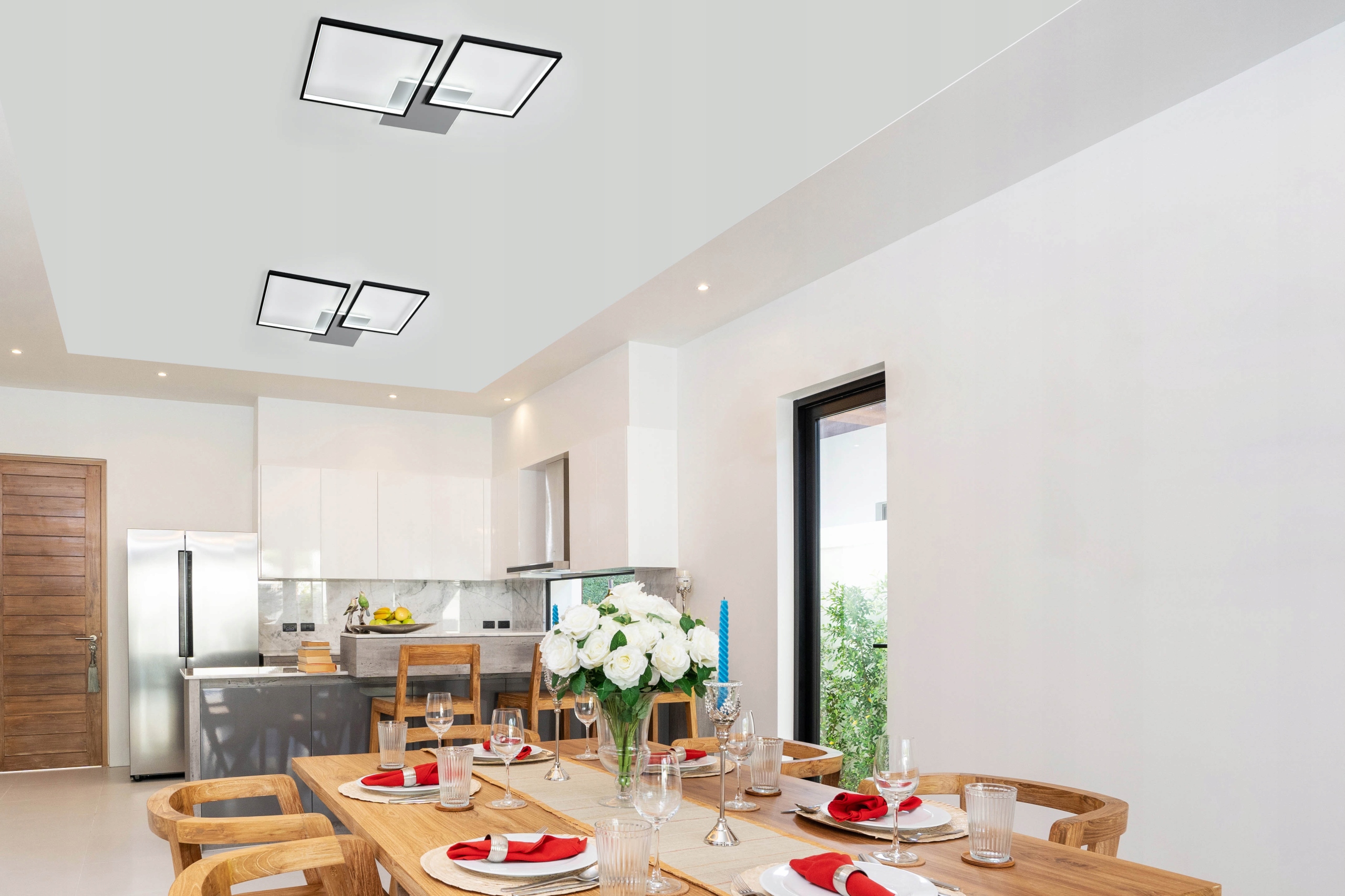 Lampa HELSINKI II sufit kwadrat żyrandol Smart Home LED Tuya Wobako