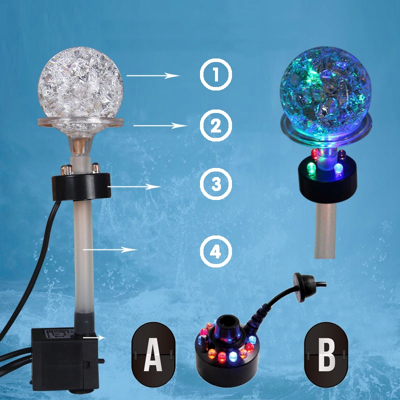 POMPKA DO FONTANNY H=150cm KULA WĄŻ GENERATOR MGŁY