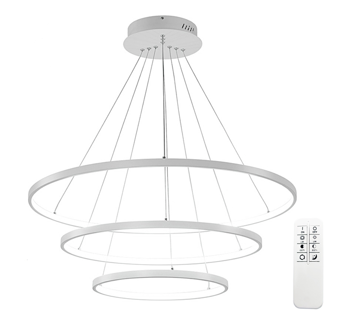 Piękne i smukłe ringi LED w nowoczesnym wydaniu czyli lampa Silva V 60 / 80 / 100cm Wobako