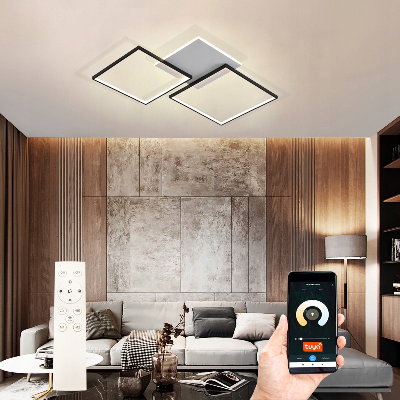 Lampa HELSINKI II sufit kwadrat żyrandol Smart Home LED Tuya Wobako