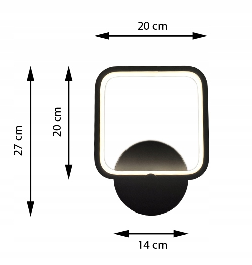 Lampa ścienna LED Wobako Fabio rozmiar 20cm