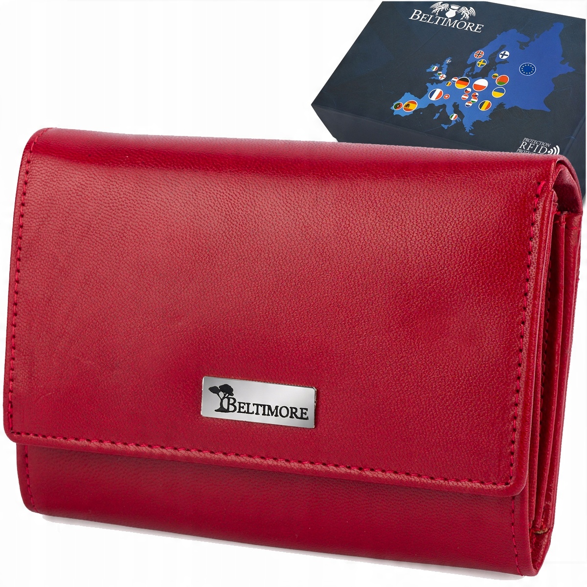 Portofel, piele, cu protectie RFiD, 4 compartimente pentru carduri