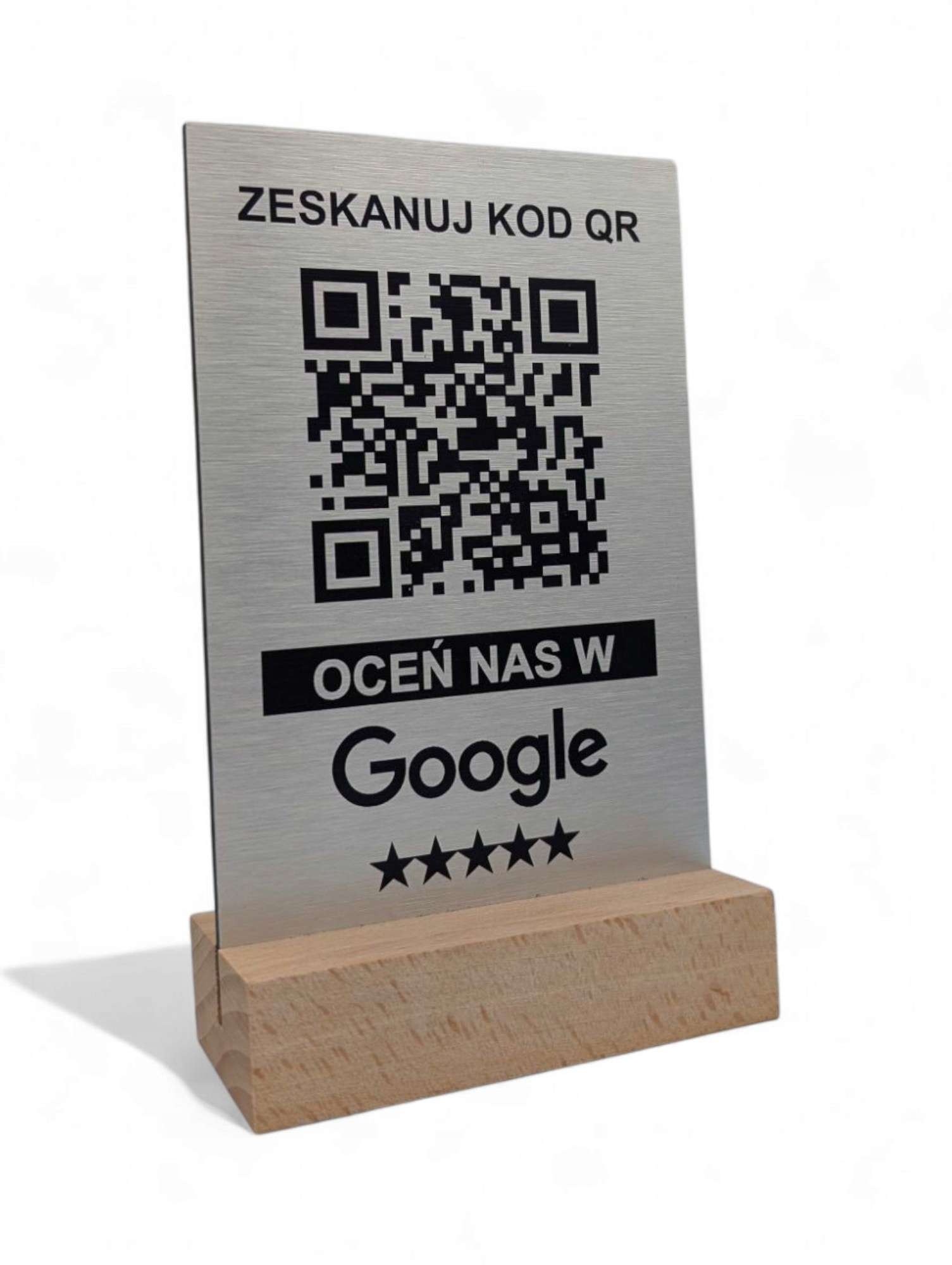 Tabliczka QR Oce nas w Google - Stand 10x15cm - Wystaw opini - Kod QR