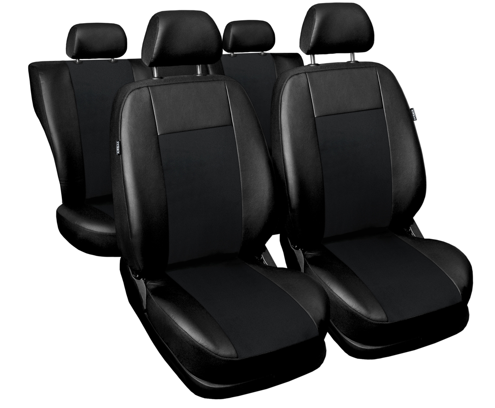 Uniwersalne pokrowce z alcantary SUPERIOR Czarne do Mazda Demio I II