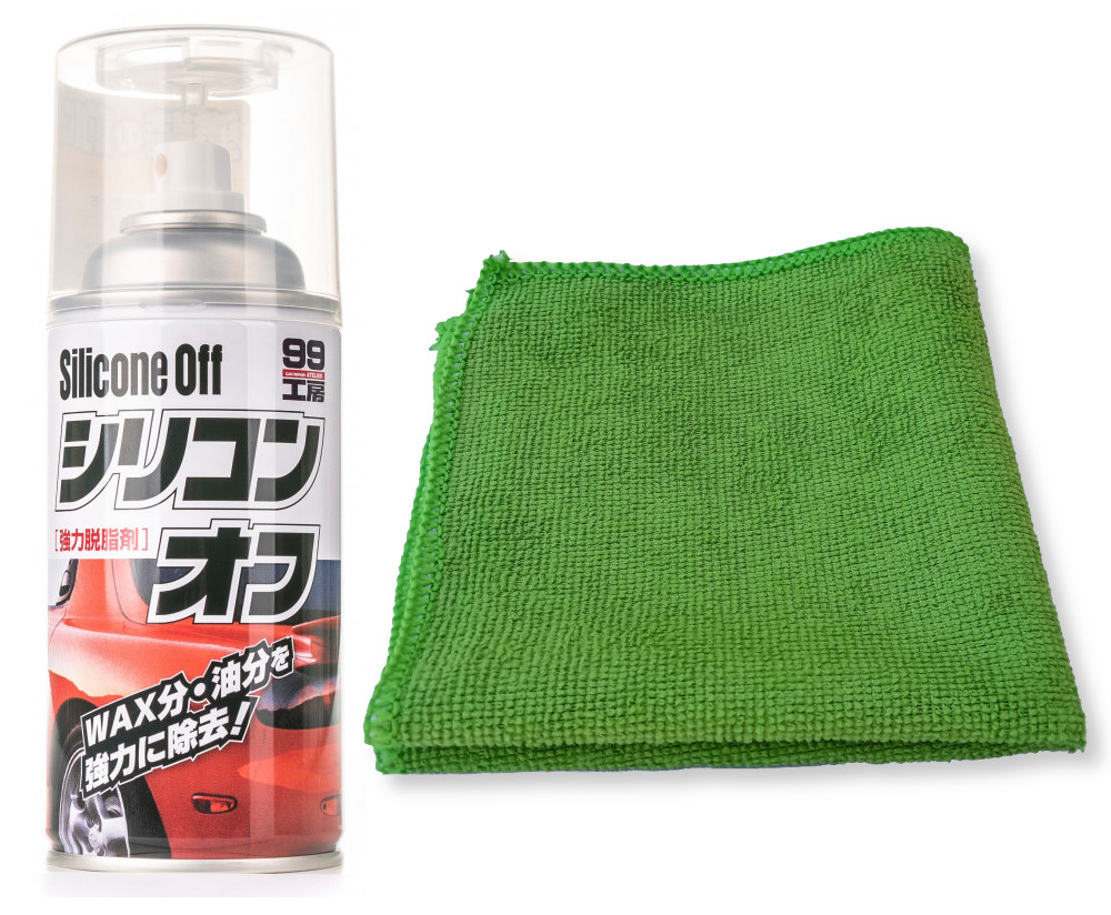 Soft99 Silicone Off 300ml + 1 Mikrofibra