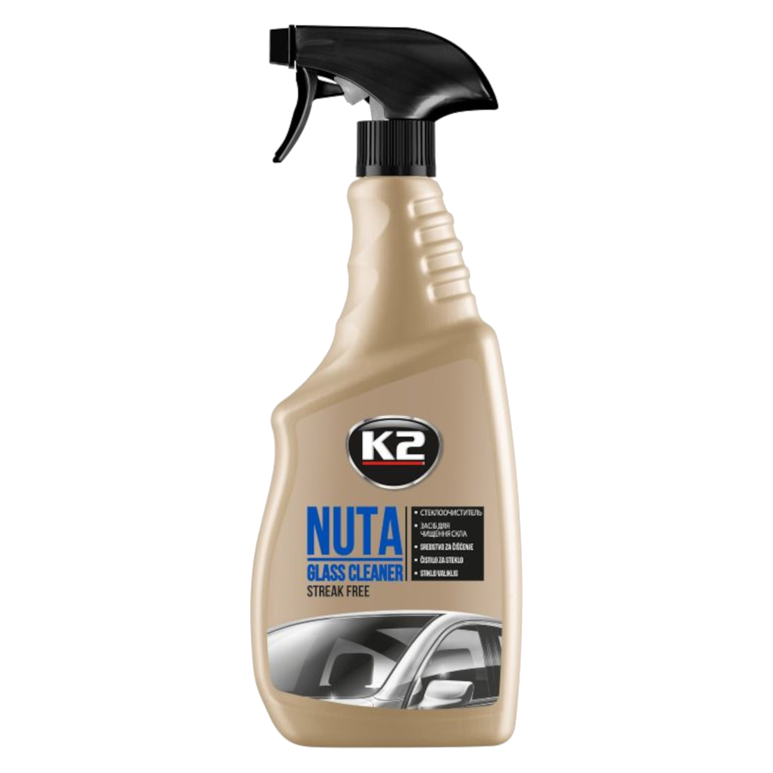 K2 NUTA 750ml - Płyn do mycia szyb, luster, reflektorów - BEZ SMUG