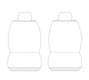 Pokrowce na fotele samochodowe szyte na miarę PRZÓD do Dacia Dokker 2012-17