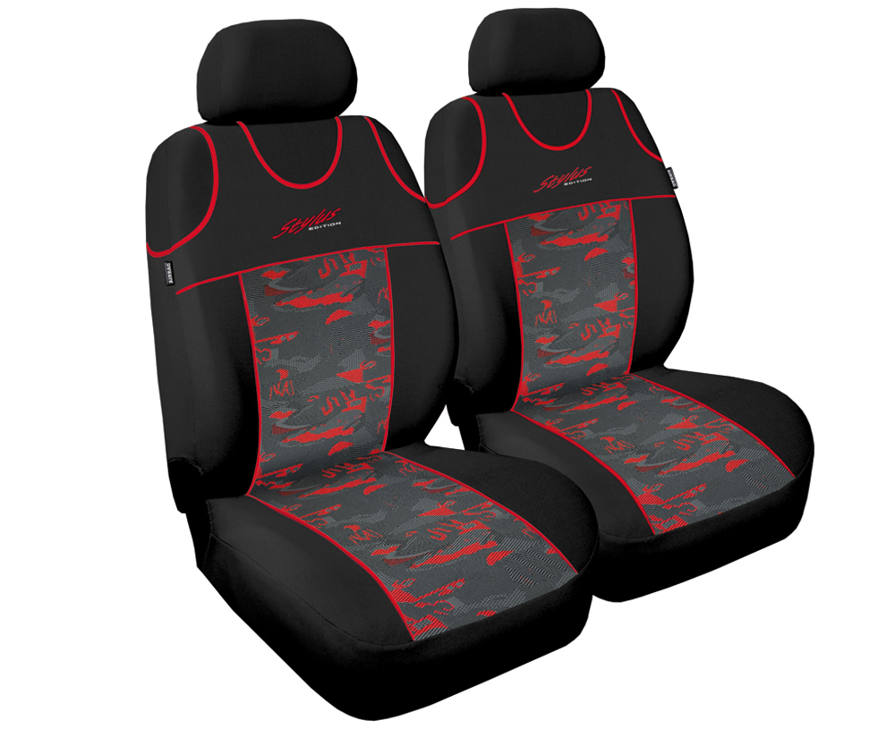 Koszulki uniwersalne pokrowce Stylus Czerwony do Renault Modus 2004-12