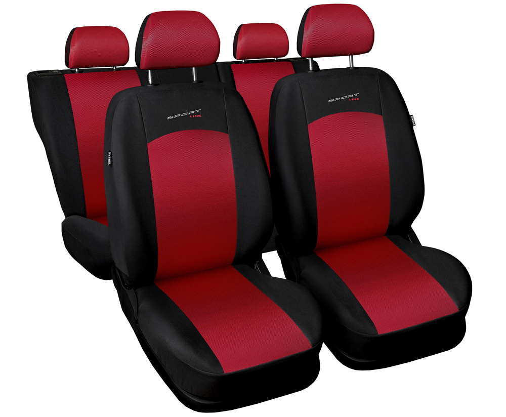 Uniwersalne pokrowce samochodowe SPORT LINE Czerwone do LEXUS GS