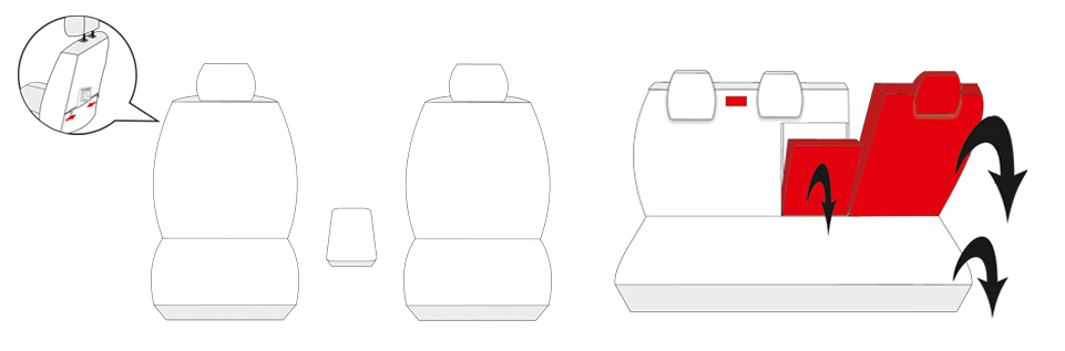 Pokrowce na fotele szyte na miarę do Skoda Rapid / Rapid Spaceback 2012-