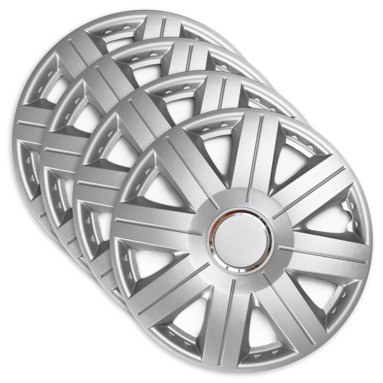 4x Radkappen Radblenden Radzierblenden Cosmos Silber 13 Zoll Set für Fiat