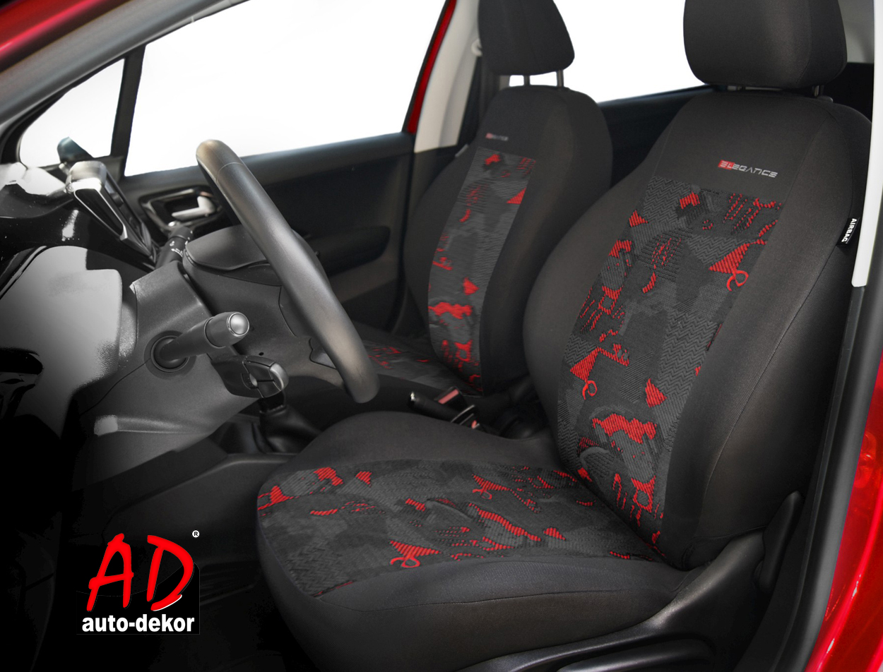 Uniwersalne welurowe pokrowce ELEGANCE CZERWONE SUZUKI VITARA I II III