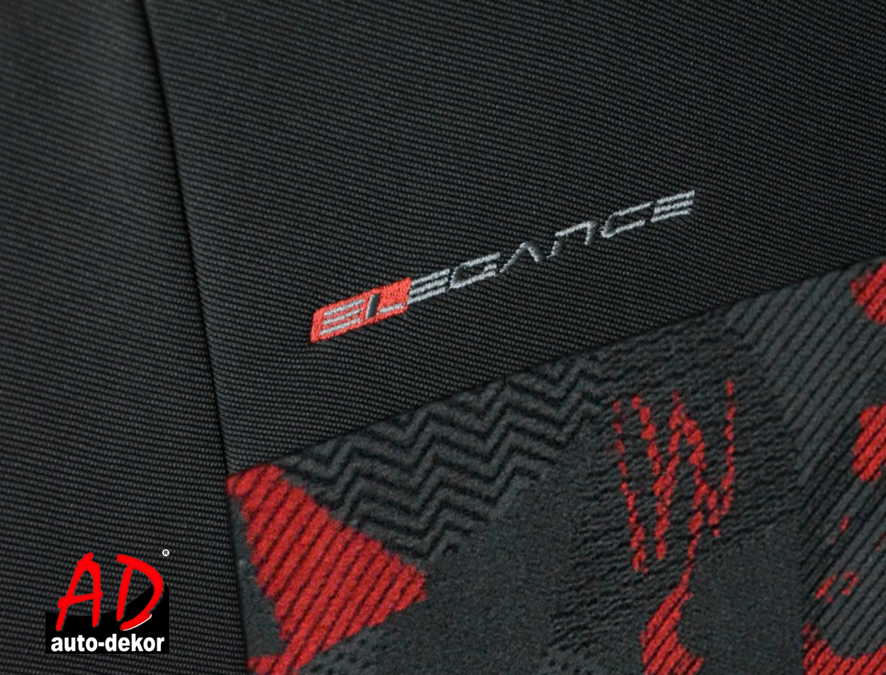 Uniwersalne welurowe pokrowce ELEGANCE CZERWONE HONDA PRELUDE III IV V