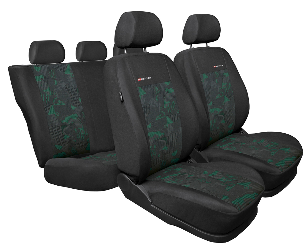 Uniwersalne welurowe pokrowce ELEGANCE ZIELONE do KIA STINGER