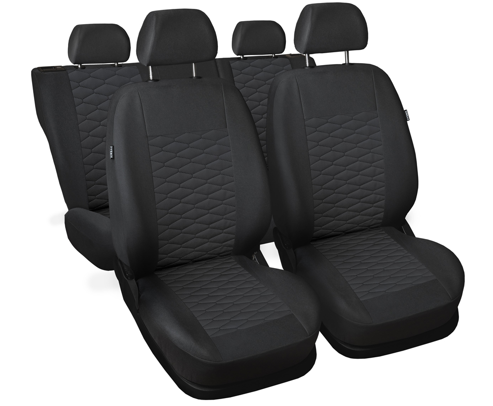 Uniwersalne skórzane pokrowce MODERN MP-2 SZARE do AUDI A6 C4 C5 C6 C7 C8