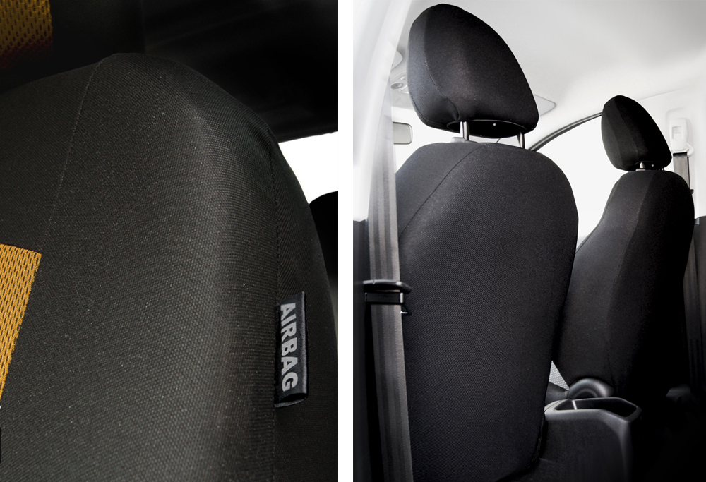 Uniwersalne pokrowce SPORT LINE Żółte do AUDI A6 C4 C5 C6 C7 C8