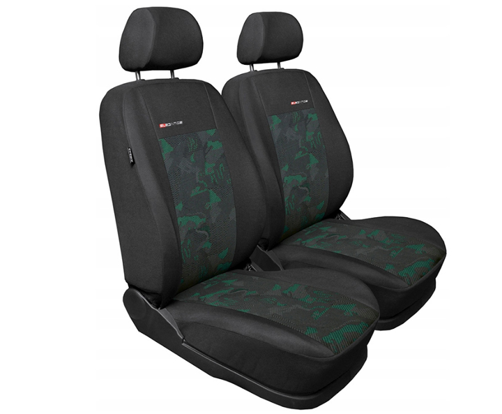 Uniwersalne pokrowce fotele przód ELEGANCE 1+1 ZIELONE do Audi A1 I II