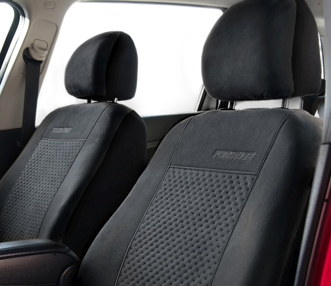 Pokrowce alcantara na fotele PRESTIGE Czarne VW PASSAT B4 B5 B6 B7 B8