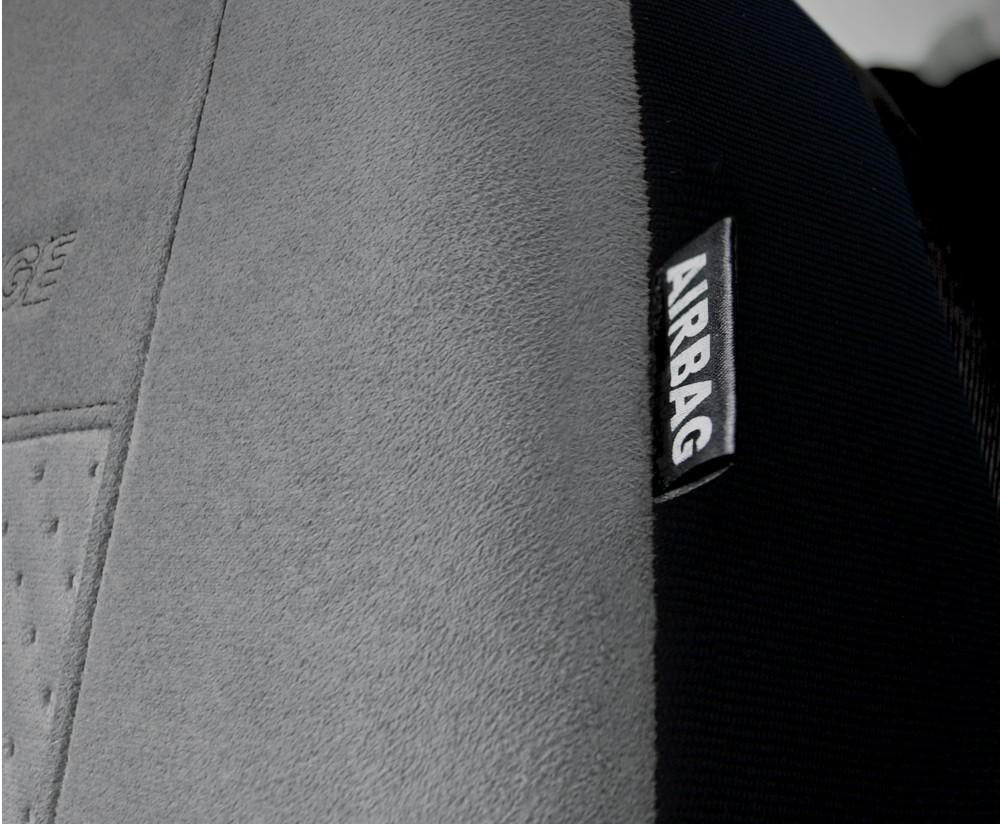 Pokrowce z alcantary na fotele samochodowe PRESTIGE Szare do BMW 5