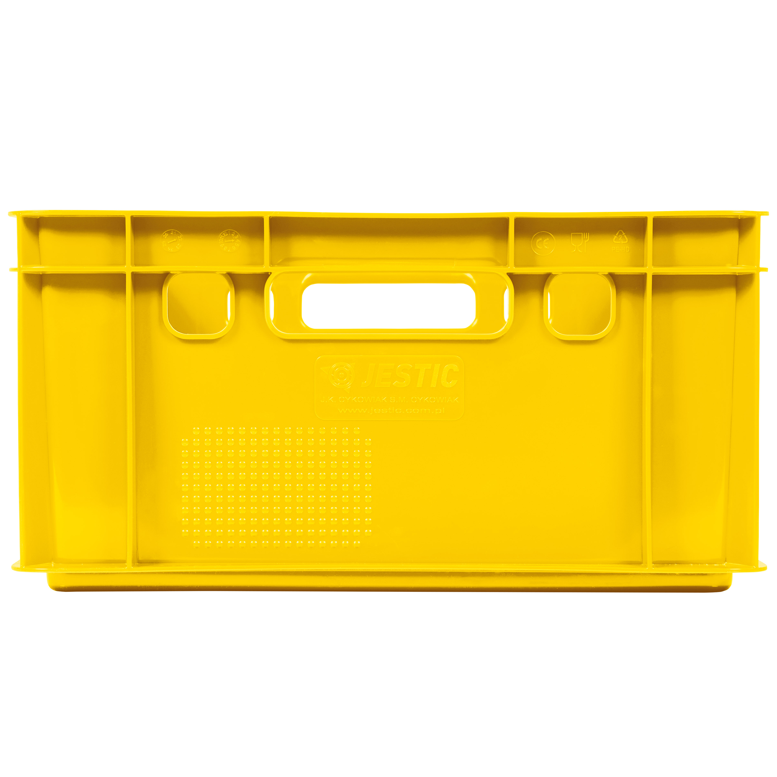Skrzynka żółta E2 Jestic pojemnik spożywczy na wędliny mięso + atest