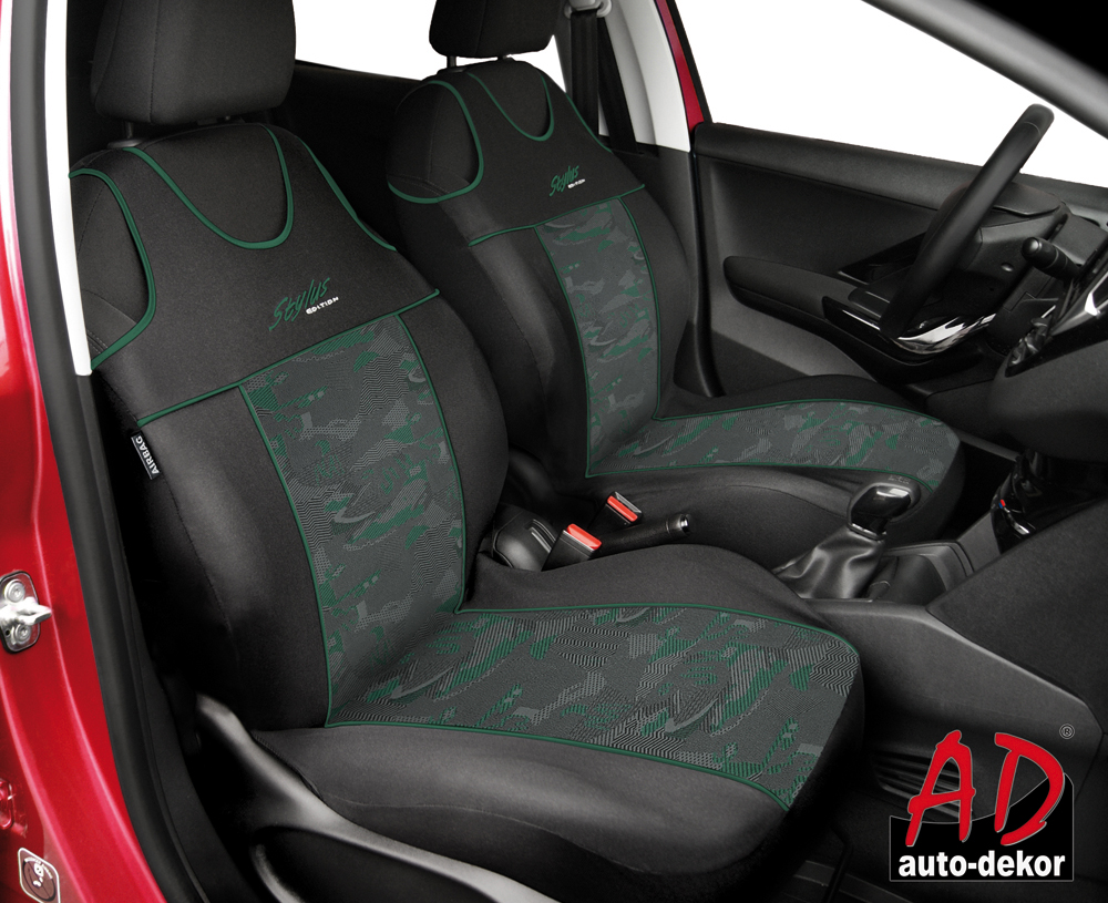 Koszulki uniwersalne pokrowce Stylus Zielony do VW Lupo 1998-2005