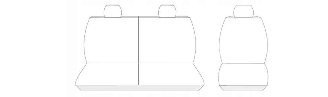 Pokrowce na fotele szyte na miarę do Berlingo III Partner III 3-os. (3x1)