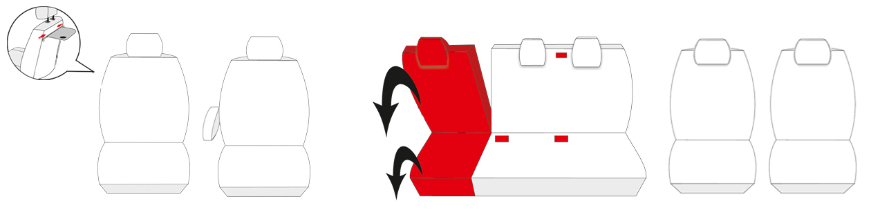 Pokrowce na fotele szyte na miarę miarowe do Dacia Jogger 7-osobowy od 2022