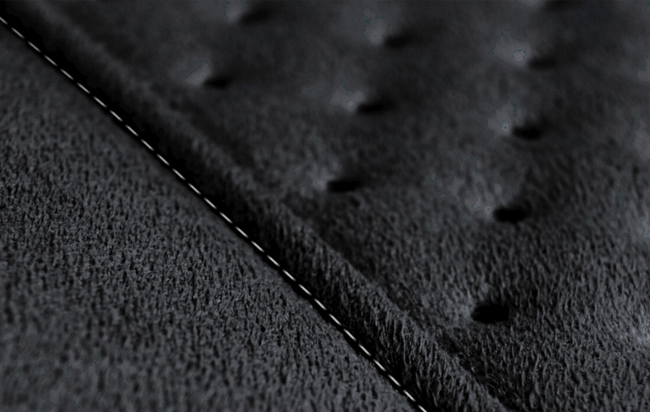 Pokrowce z alcantary przód PRESTIGE 1+1 Czarne do NISSAN QASHQAI I II