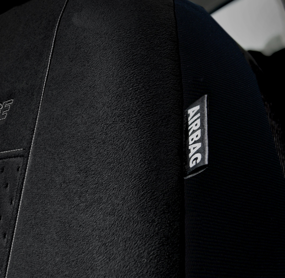 Pokrowce z alcantary przód PRESTIGE 1+1 Czarne do NISSAN QASHQAI I II