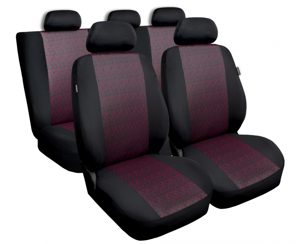 Pokrowce na fotele samochodowe PROFI Czerwone do MERCEDES E W212 W213