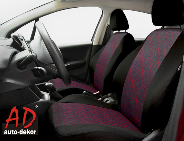 Pokrowce na fotele samochodowe PROFI Czerwone do MERCEDES E W212 W213