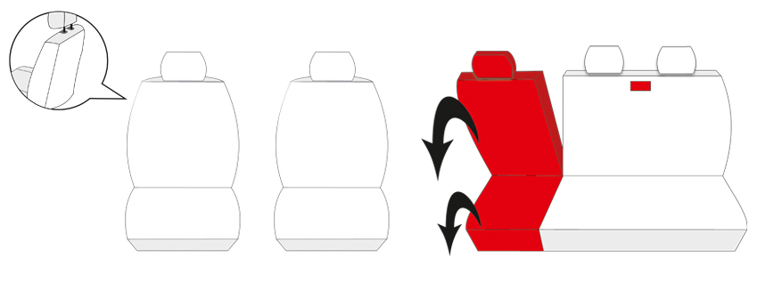Pokrowce na fotele samochodowe szyte na miarę do VW Caddy III 2004-2015